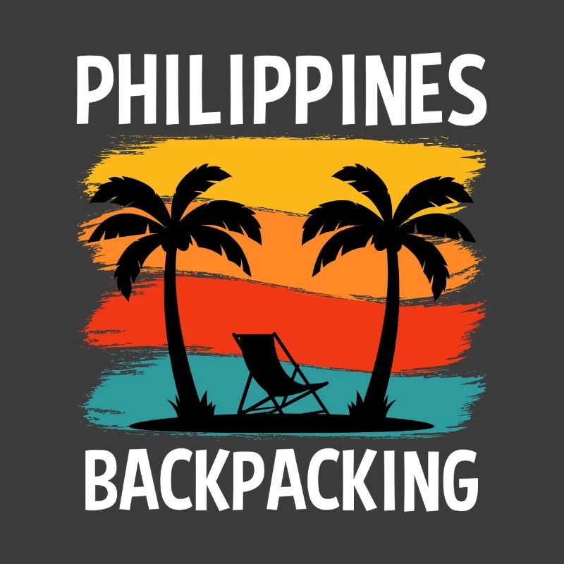 Conception du coucher de soleil dans la randonnée à dos aux Philippines