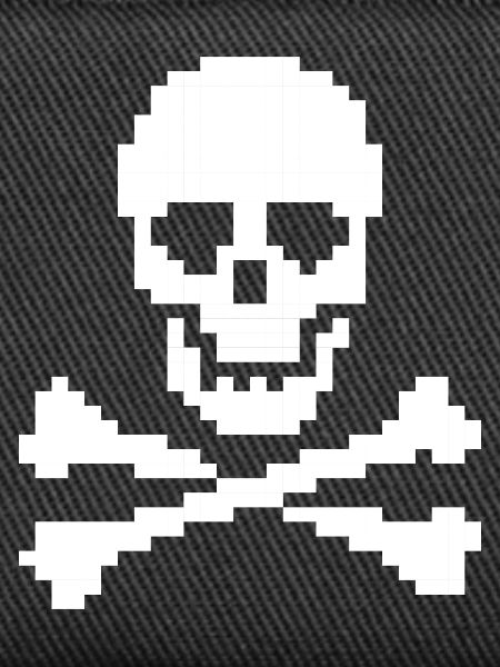 Pixel Skull Crossbones