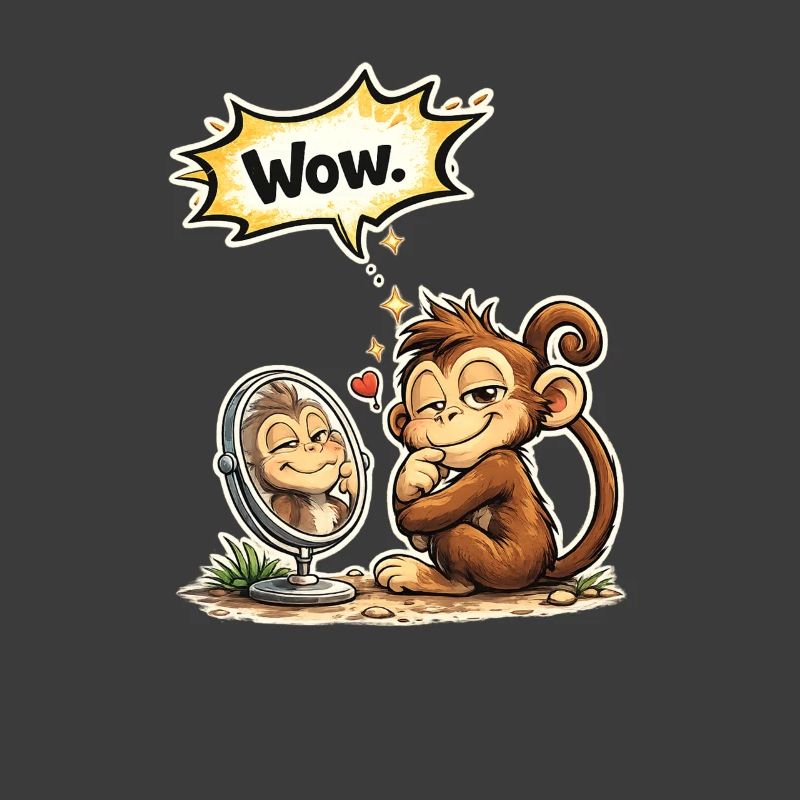 Funny Monkey Wow Saying Gift