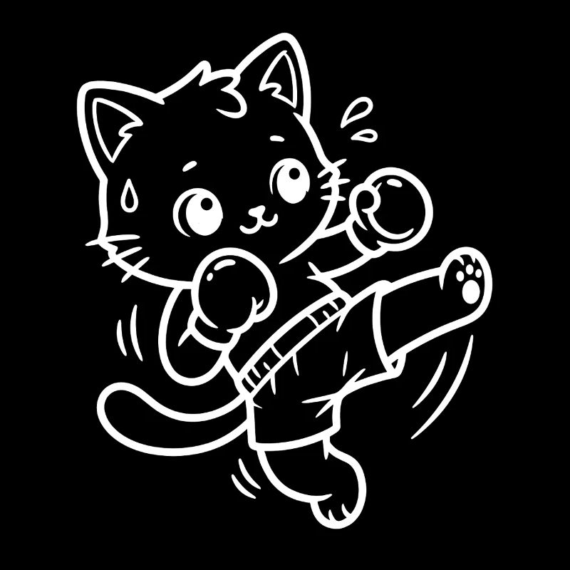 Kawaii Cat Kickboxing