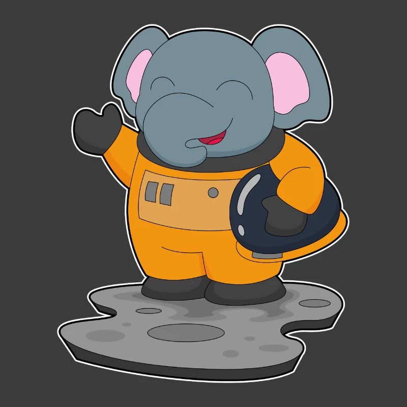 Astronaute éléphant spatial