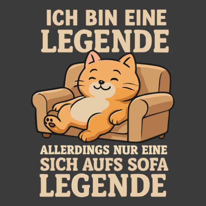Sarkasmus Katze Spruch Sofa Legende