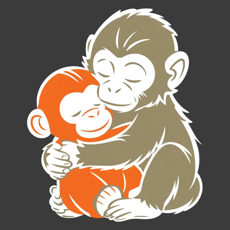 Hugging Monkey Duo