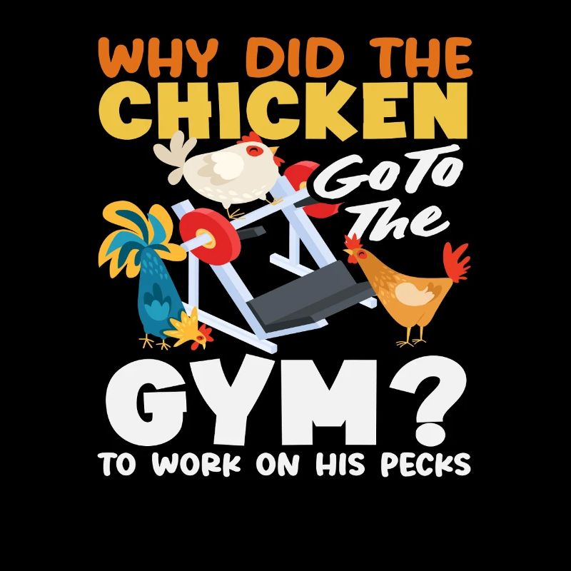 Warum ging das Huhn ins Gym Pecks Witz