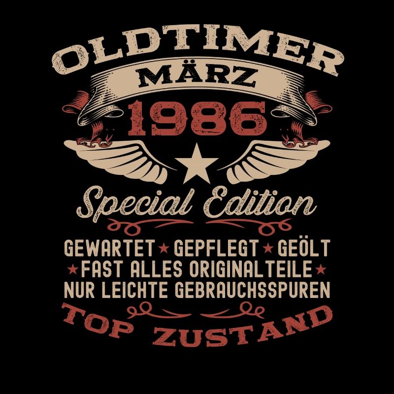 40. Geburtstag Geschenk Mann Oldtimer März 1986