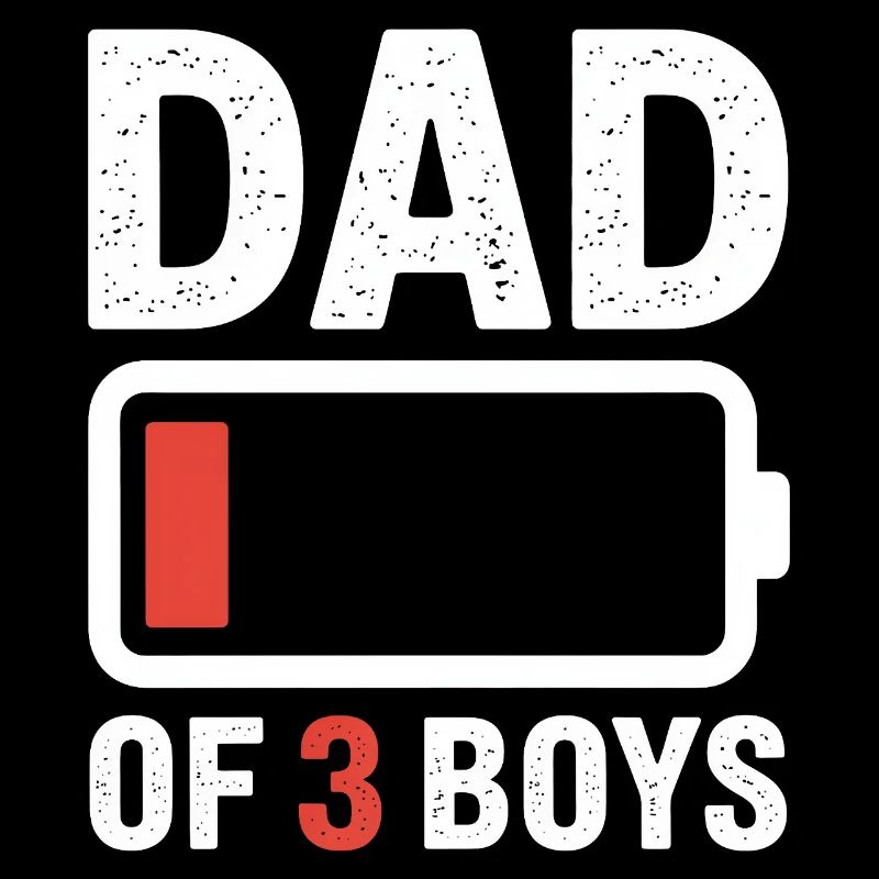 Vater von 3 Jungs Battery Tee