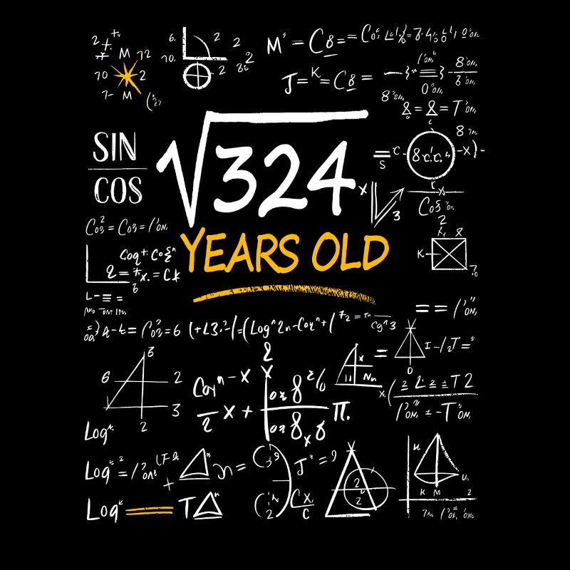 Formules mathématiques pour l’anniversaire de 18 ans drôles
