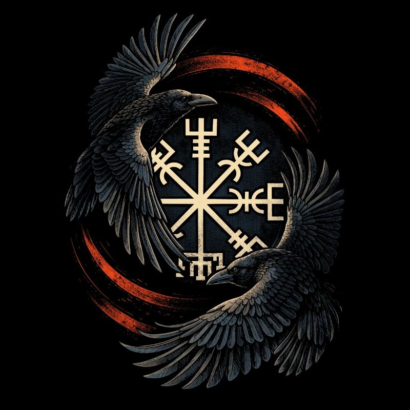 Skandinavisch Wikinger Raben