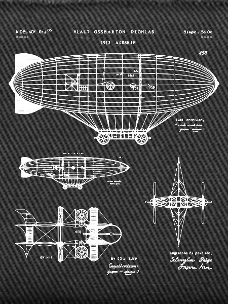 Zeppelin-Bauplan-Skizze