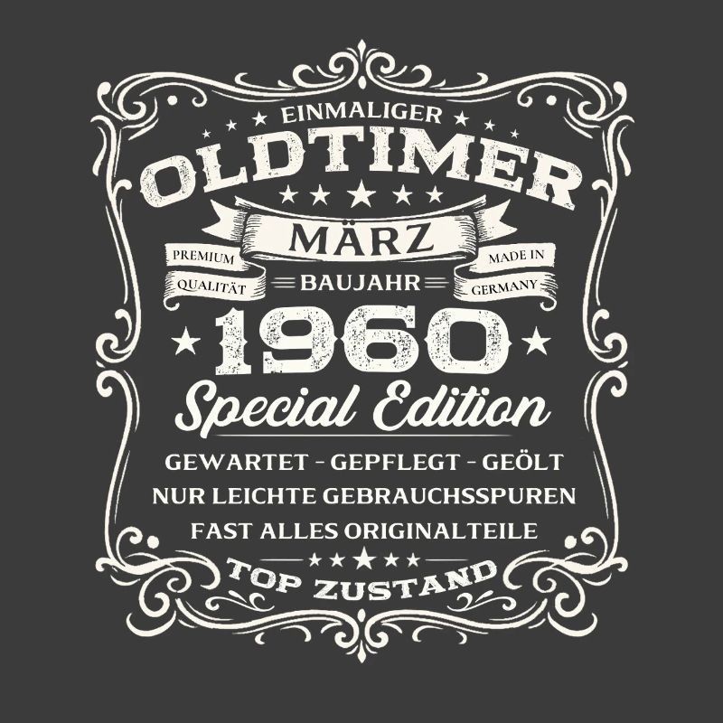 66. Geburtstag Geschenk Mann Oldtimer März 1960