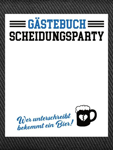 Gästebuch Scheidungsparty Geschieden Scheidung