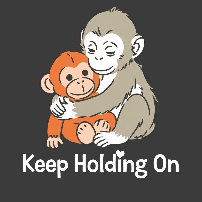 Keep Holding On Monkey Hug