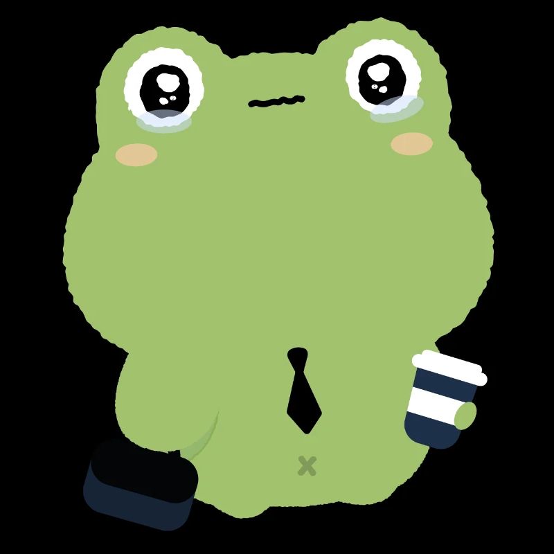 Tired Office Frog in Tie