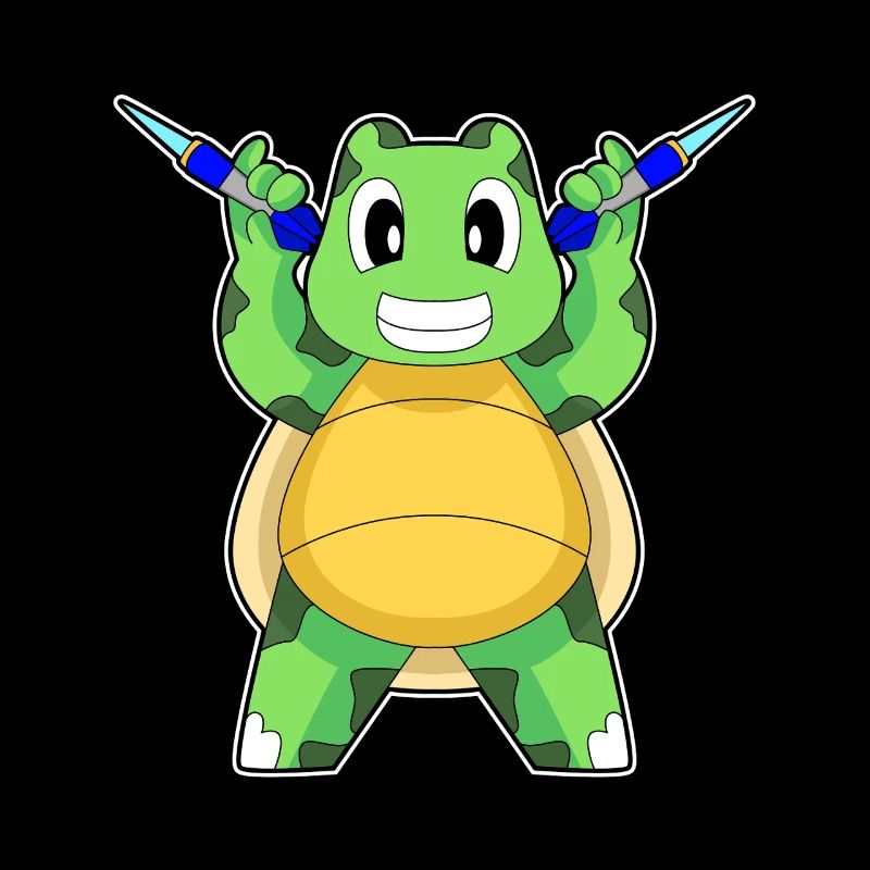 Schildkröte Dart Dartpfeil Sport