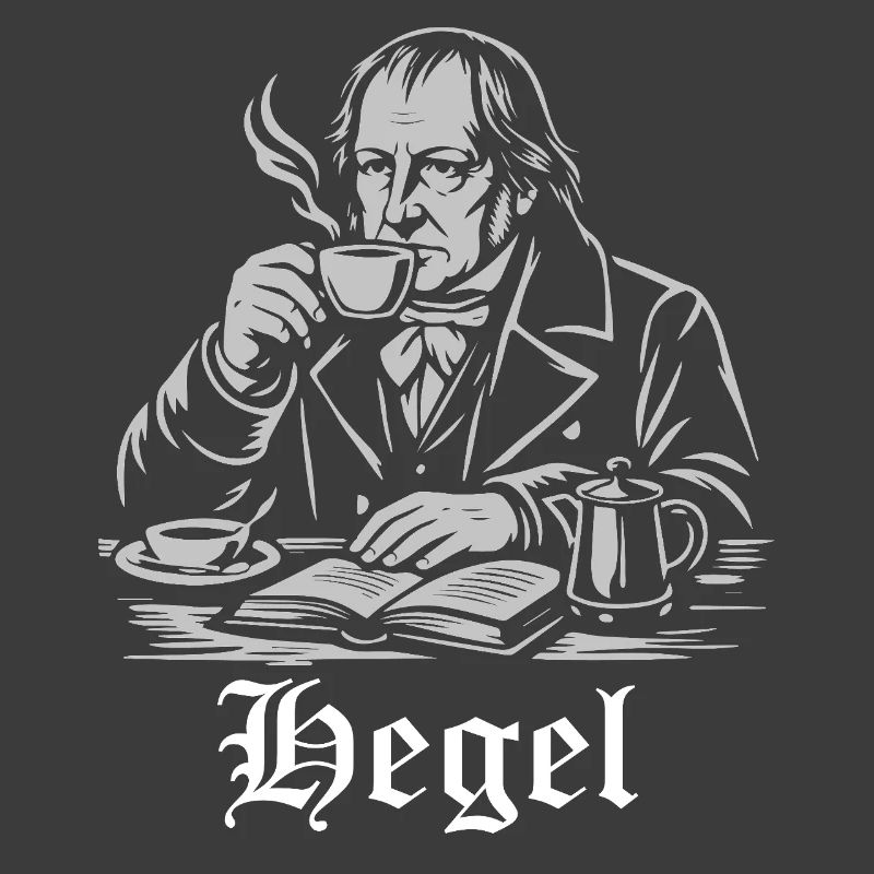 Philosopher Hegel is drinking Coffee