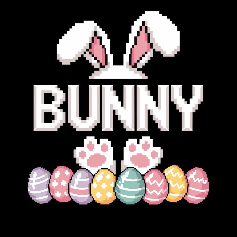Easter Bunny Bunny Shirt – Retro Pixel Easter Motif
