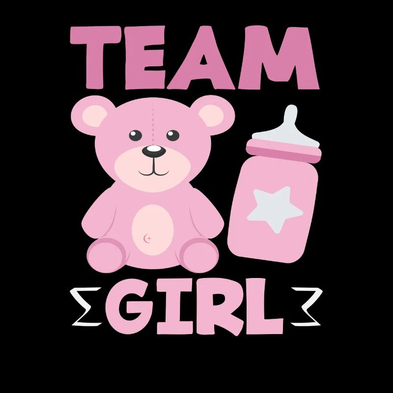 Team Mädchen Gender Reveal Party Bär Rosa