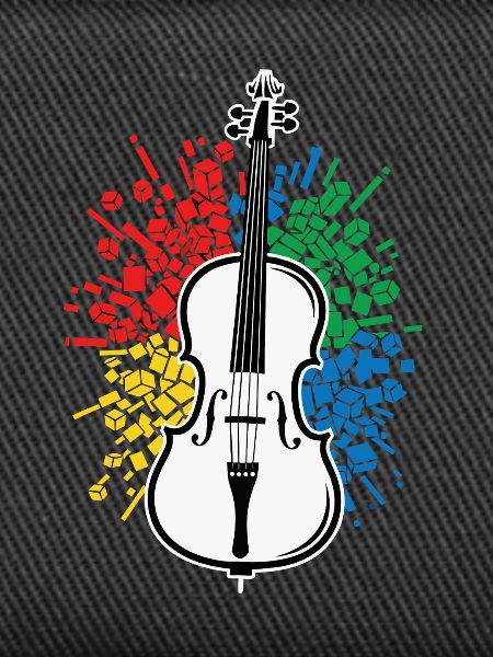 Cello Player Music Abstract