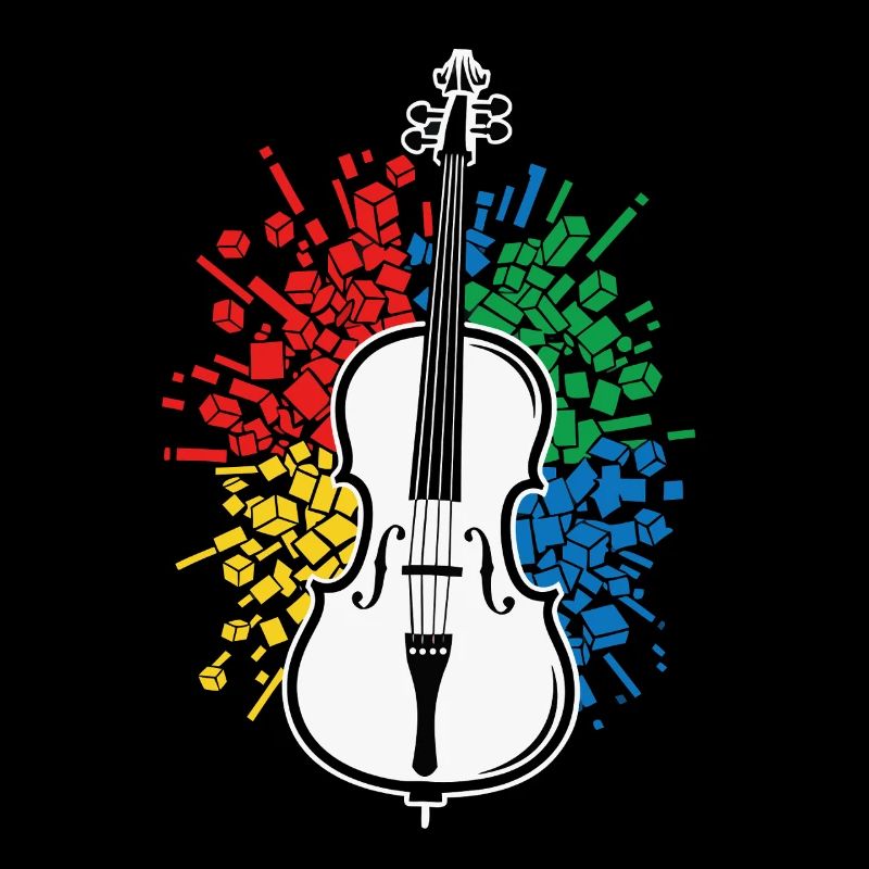 Cello Player Music Abstract