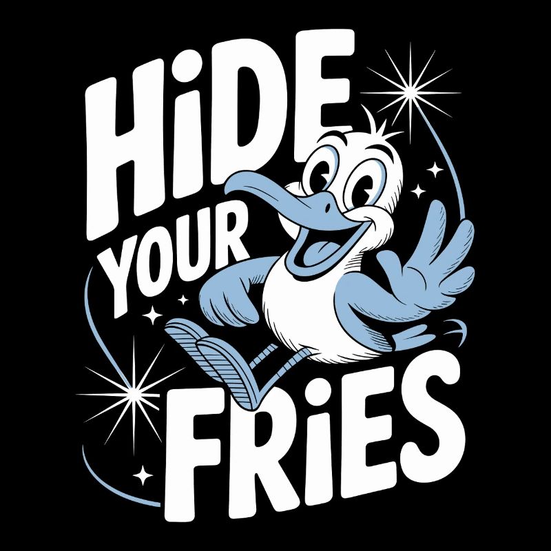 Blague sur l’oiseau Cache tes frites