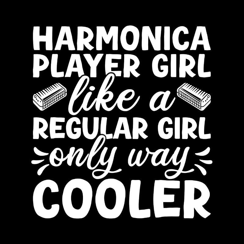 Musicienne d’harmonica Une fille comme une classique, mais un refroidisseur