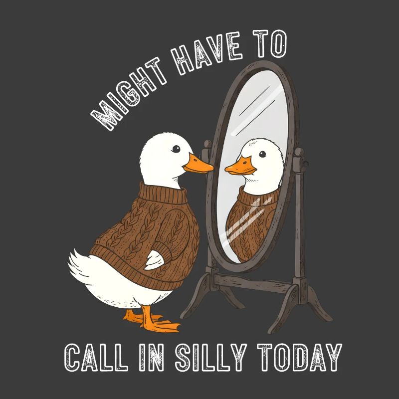 Motif du pull miroir de canard