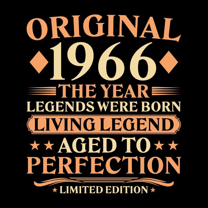 Original 1966 Vintage - 60th Birthday Legend
