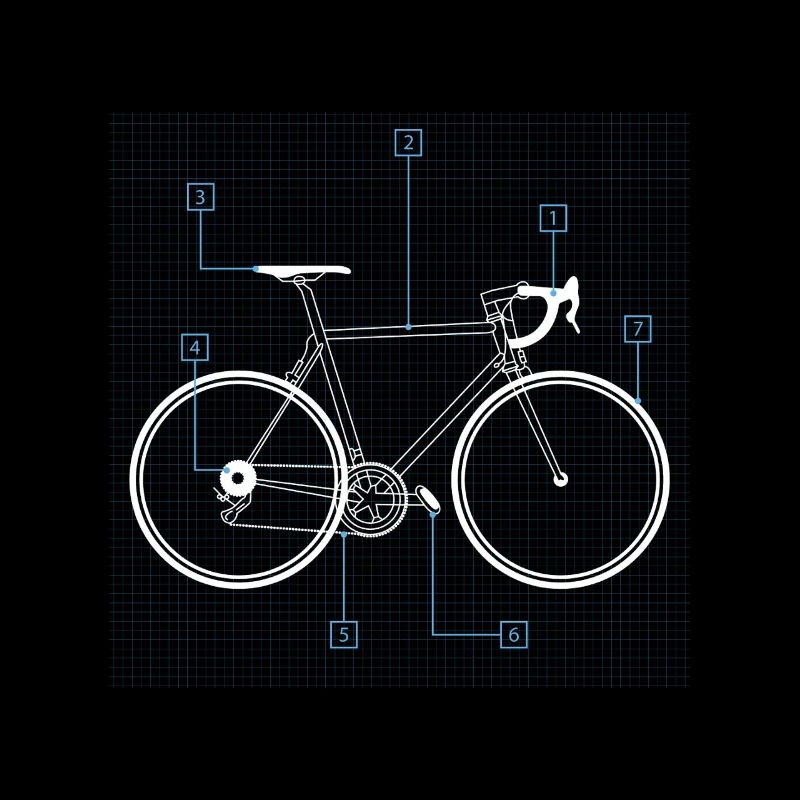 Conception vintage de cyclistes de Bicycle Blueprint