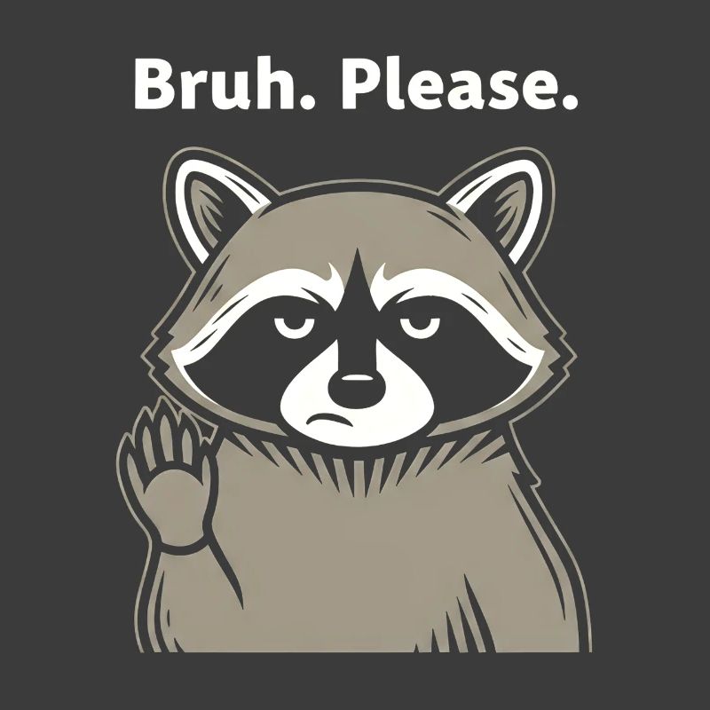 Bruh Please Waschbär Meme