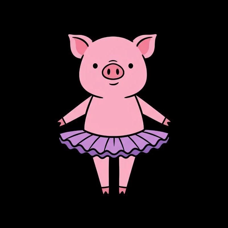Süßes Schweinchen im Tutu