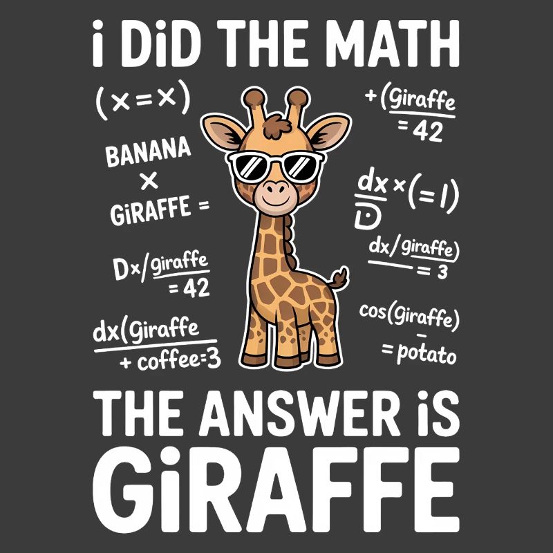 Mathe Sprüche Giraffe Lustiges Mathe Geschenk