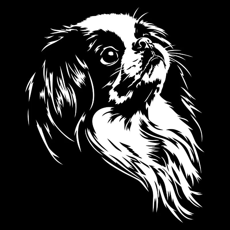 Silhouette du chien du menton du Japon Wilsigns