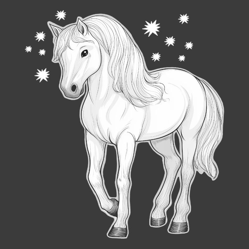 Pferd mit Sternen