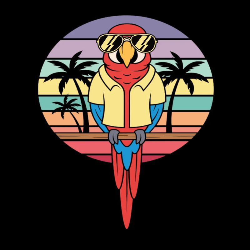 Palmiers d’été rétro Cool Parrot