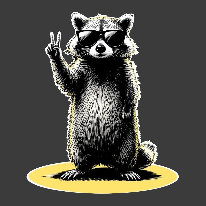 Waschbär Peace