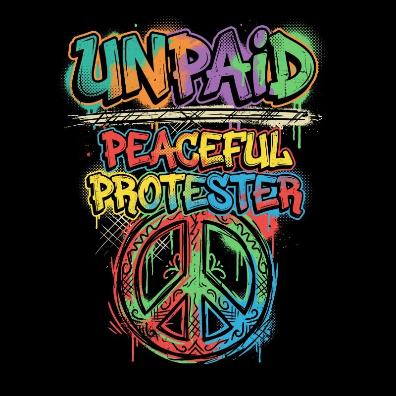 Graffiti Peaceful Protester