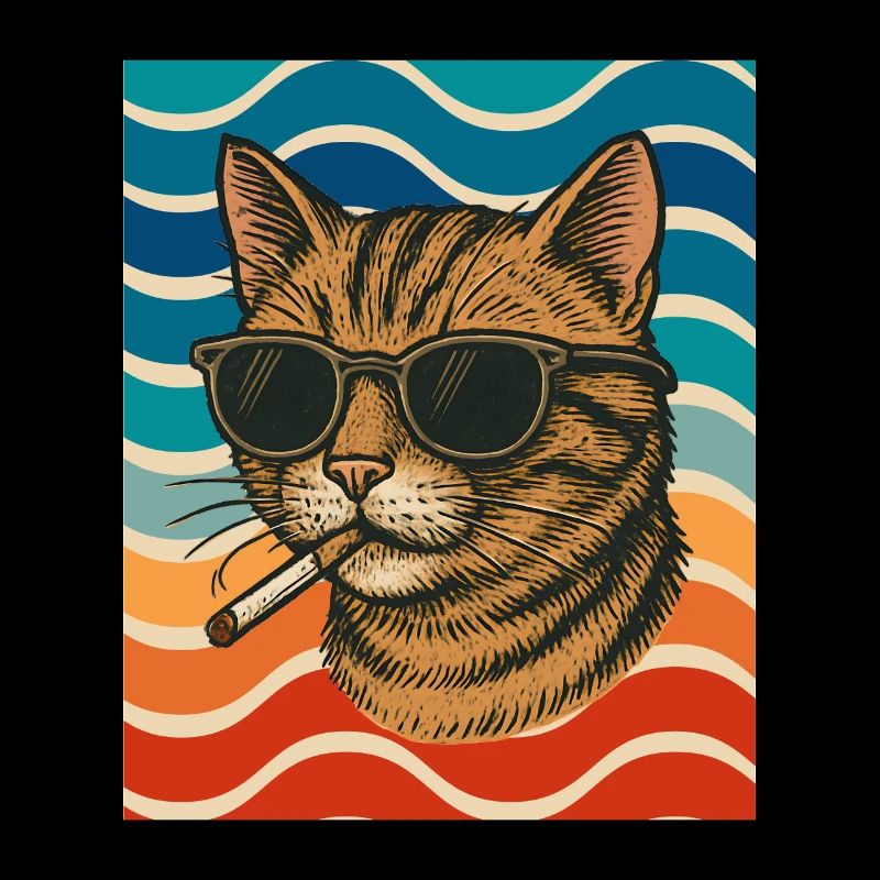 Katzensommer Sonnenbrille Zigarette