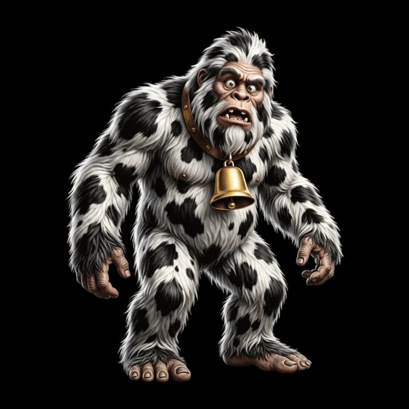 Funny Mixed Bigfoot Cow Pattern
