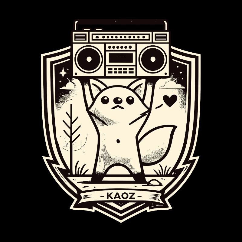 Kitty Boombox Crest
