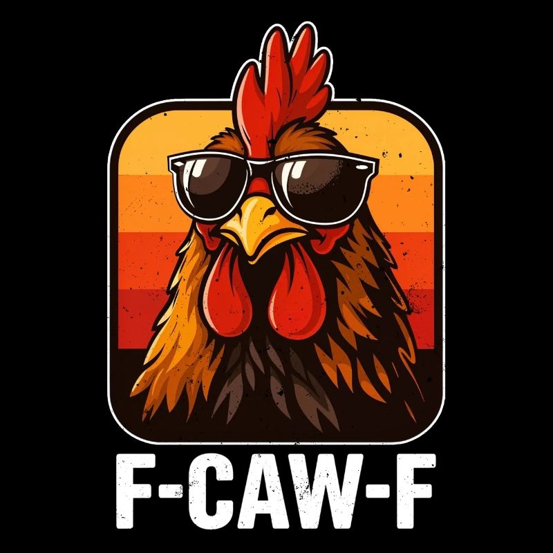 F-Caw-F Chicken Rooster Funny Meme Graphic