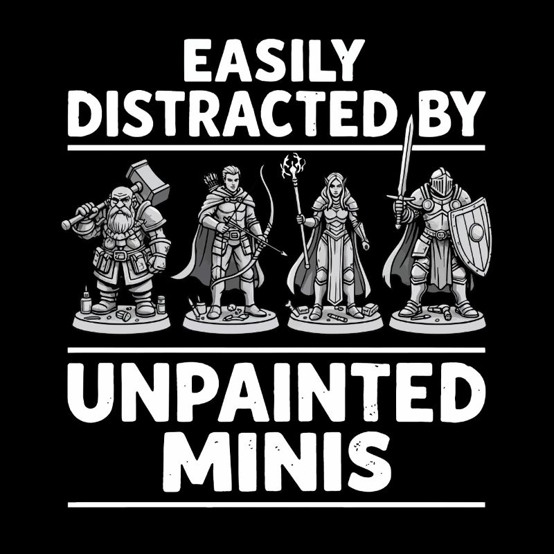 Unbemalte Minis lenken ab