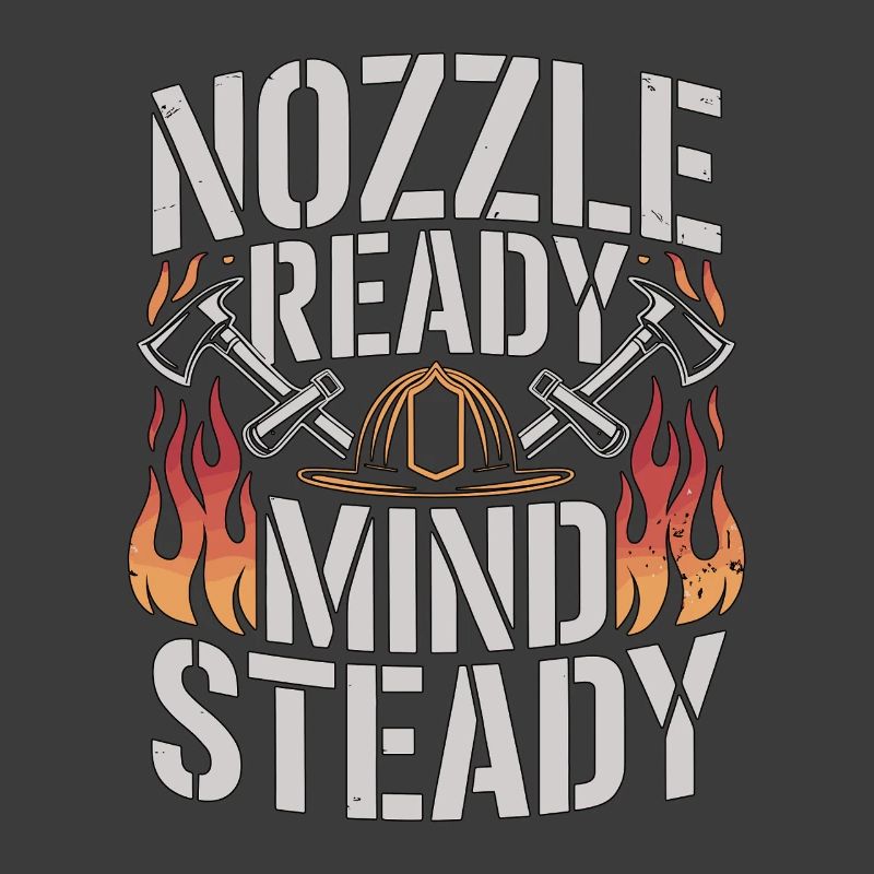 Fire Engineer Nozzle Ready Mind Steady Firefighter