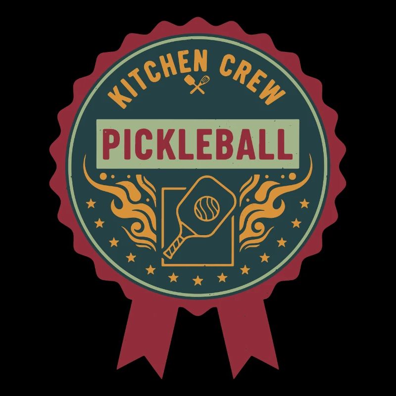 Pickleball Kitchen Crew Funny Player Love