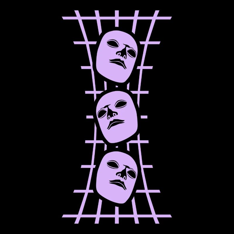 Masken Gitter Abstrakt Kunst