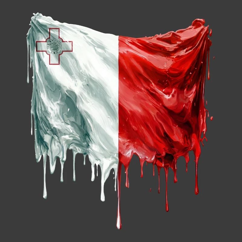 Peinture colorée du drapeau maltais