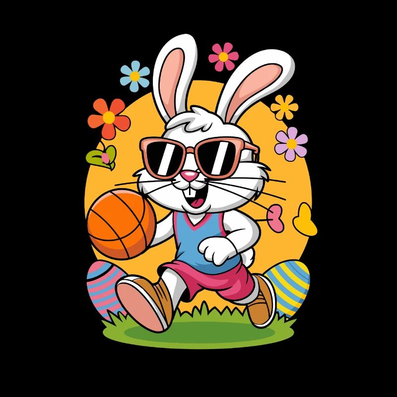 Basketball Bunny Easter Funny Easter Bunny With