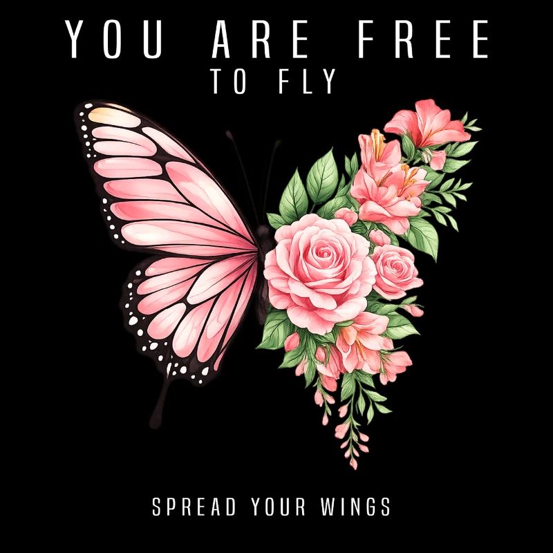 Inspiring butterfly fan graphic