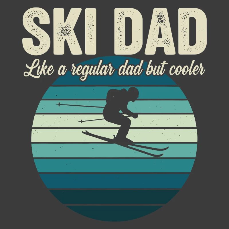 Lustiger Ski-Vater-Skifahrer
