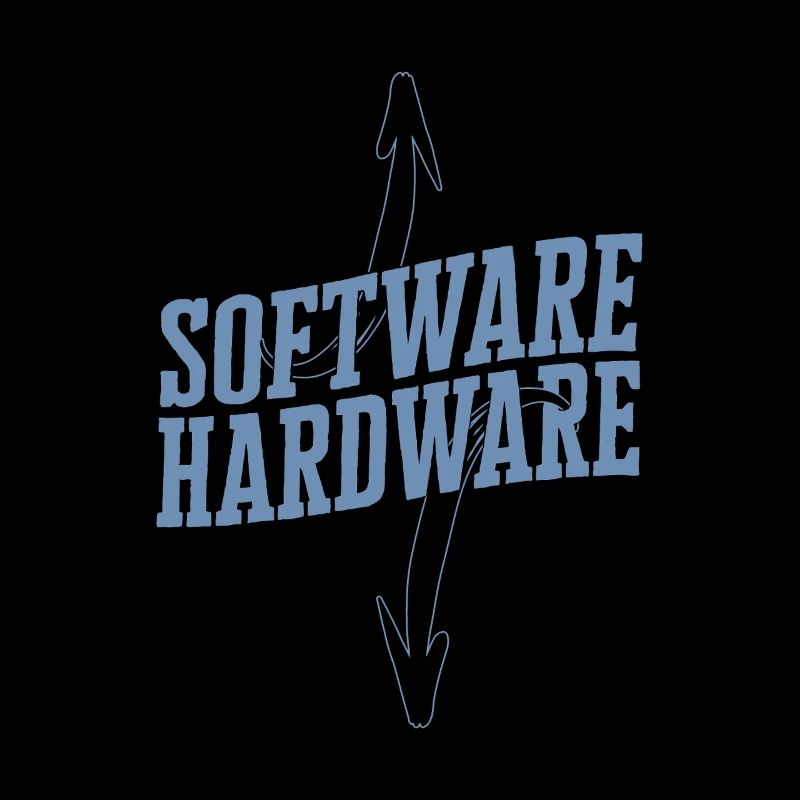Lustiger IT Spruch Software Hardware Wortspiel