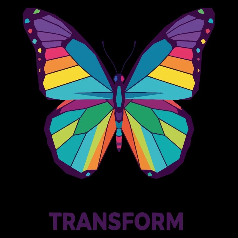 Rainbow Geometric Butterfly